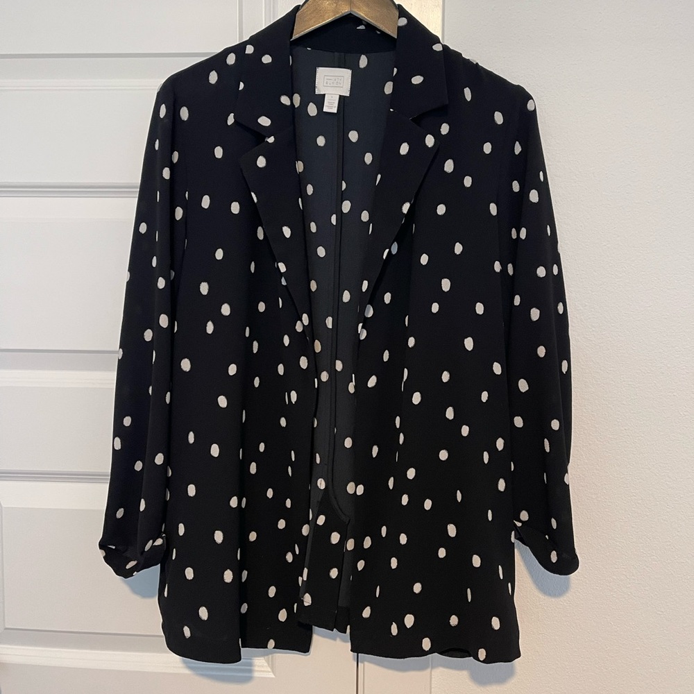 Polka dot blazer